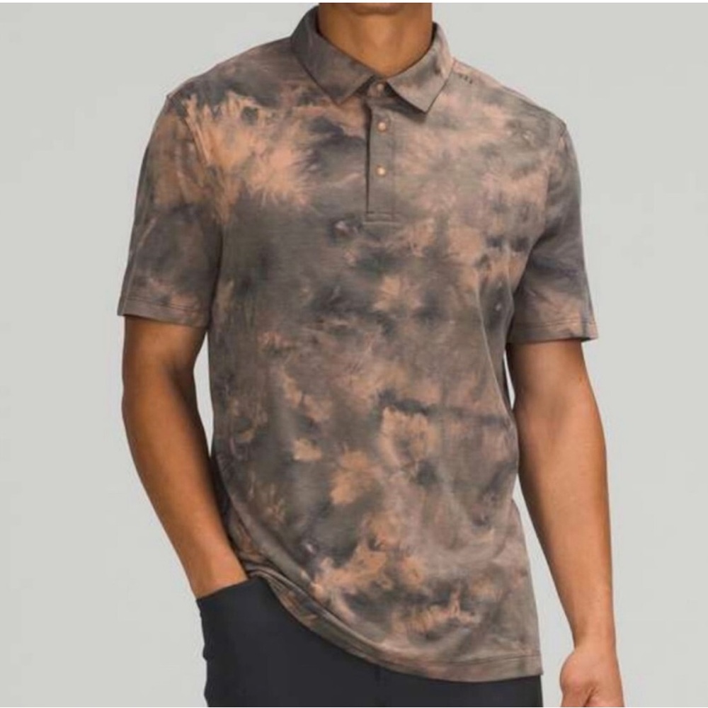 Mens Lululemon Evolution Sedona sunset polo shirt Sz XL